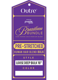 OUTRE Purple Pack Brazilian Bundle - Pre-stretched Loose Deep Bulk 18"