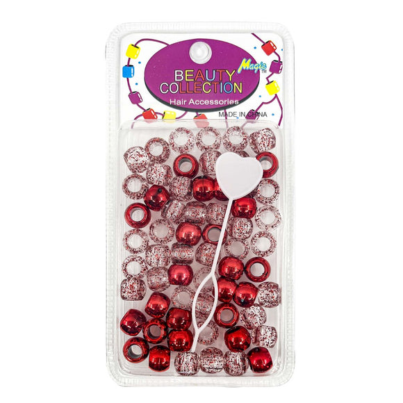 MAGIC COLLECTION | Metallic & Glitter Beads Mix - Red