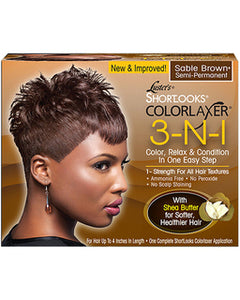 PINK | Shortlooks Colorlaxer Relaxer Kit - Sable Brown